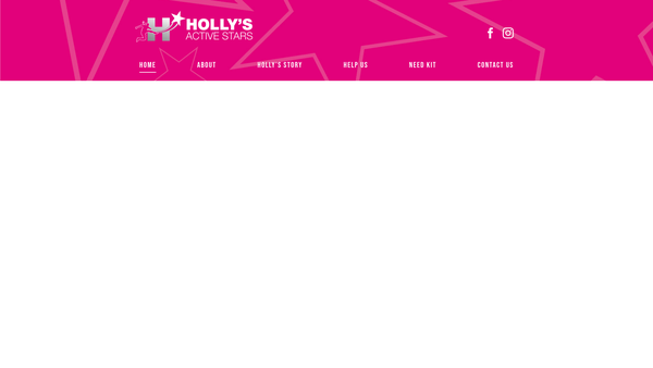 Screenshot of the Holly's Active Stars website