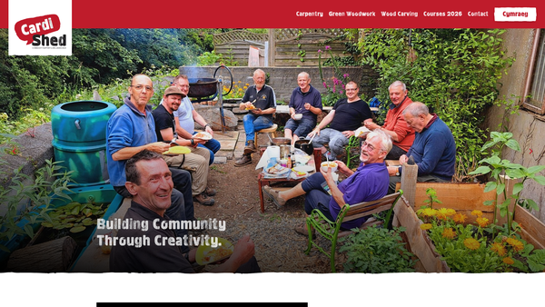 Screenshot of the Cardished website