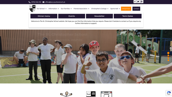 Screenshot of the Friends Of The St Christopher School website