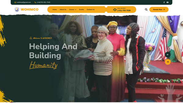 Screenshot of the Word Of Hope Int'l Ministries UK website
