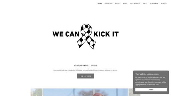 Screenshot of the We Can Kick IT website