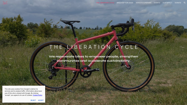 Screenshot of the The Liberation Cycle website