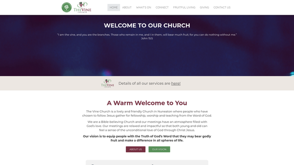 Screenshot of the Truly Making A Difference Ministries website