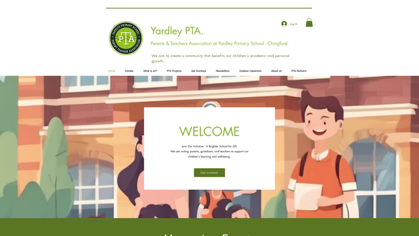 Screenshot of the Yardley Parent Teacher Association website