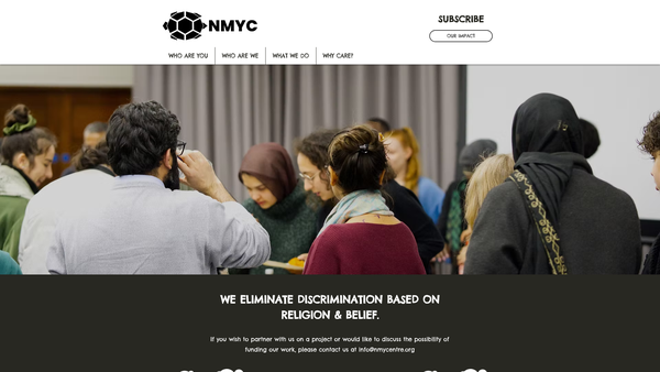 Screenshot of the National Multifaith Youth Centre website