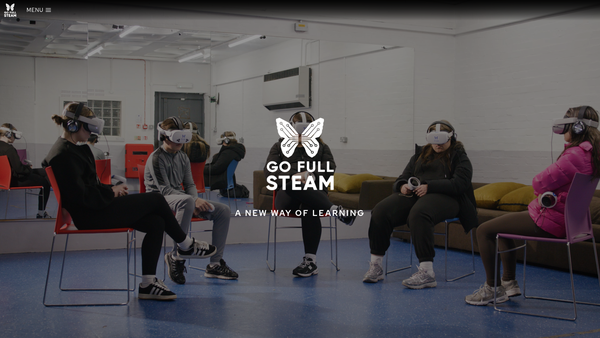 Screenshot of the Go Full Steam website