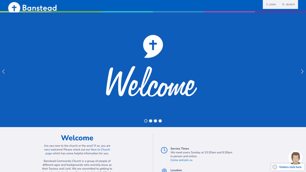 Screenshot of the Banstead Community Church website