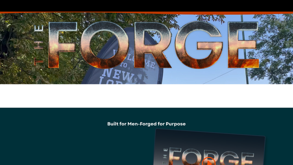Screenshot of the The Forge Christian Ministries website