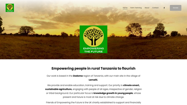 Screenshot of the Friends Of Empowering The Future website