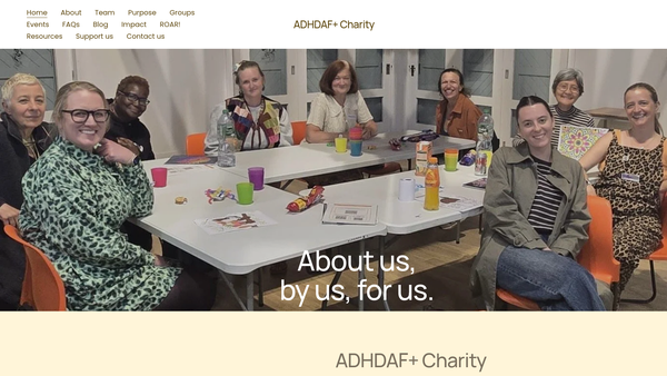 Screenshot of the Adhdaf+ website