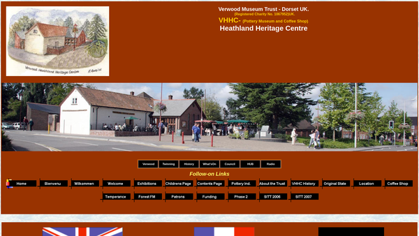 Screenshot of the The Verwood Museum Trust website
