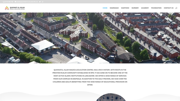 Screenshot of the Quwwat Foundation website