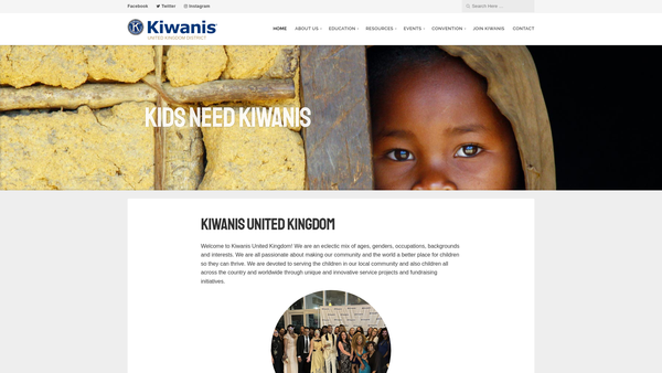 Screenshot of the Kiwanis UK Community Chest Trust Fund website