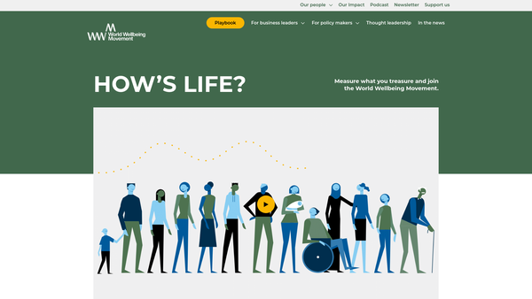 Screenshot of the World Wellbeing Movement Ltd website