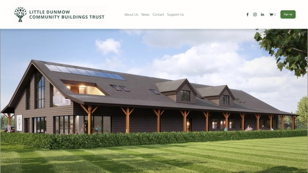 Screenshot of the Little Dunmow Community Buildings Trust website