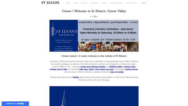 Screenshot of the St Elvan's Community Heritage Trust website