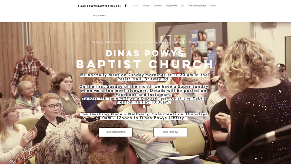 Screenshot of the Dinas Powys Baptist Church website