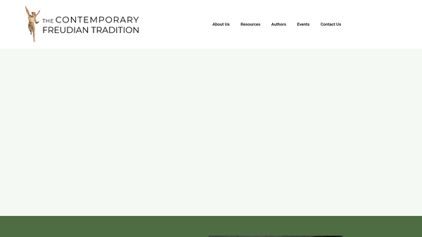 Screenshot of the Contemporary Freudian Charitable Trust website