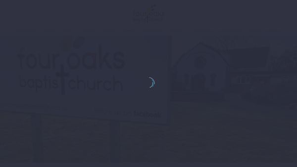 Screenshot of the Four Oaks Baptist Church website