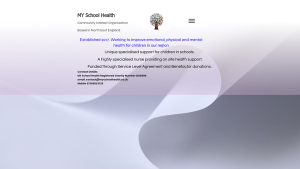 Screenshot of the My School Health website