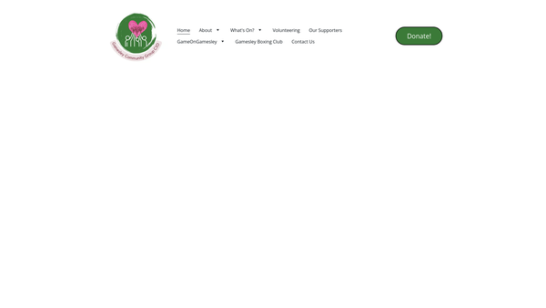 Screenshot of the Gamesley Community Group website