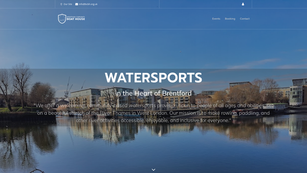 Screenshot of the Brentford Community Boat House website