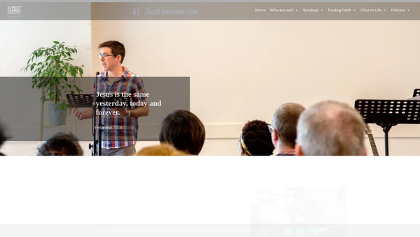 Screenshot of the Christ Church Greenbank website