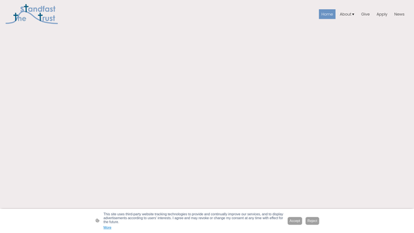 Screenshot of the Standfast Trust website
