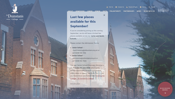 Screenshot of the St Dunstan's Education Group website