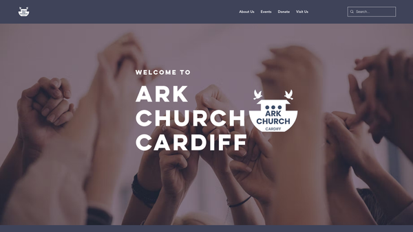 Screenshot of the Ark Church Cardiff website