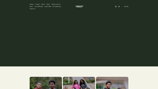 Screenshot of the Warehouse Worship UK website