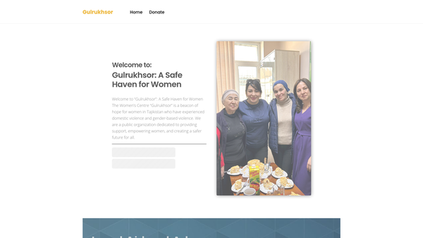 Screenshot of the Women's Centre "Gulrukhsor" UK website