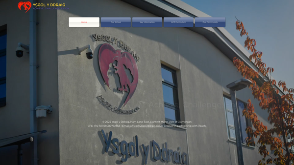 Screenshot of the Cynefin Y Ddraig website