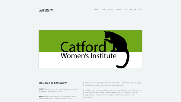 Screenshot of the The Catford Women's Institute website
