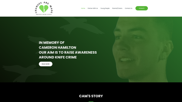 Screenshot of the Changes Are Made website