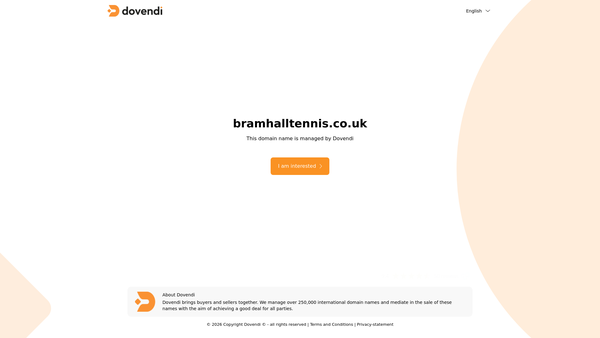Screenshot of the Bramhall Lane Lawn Tennis Club Limited website