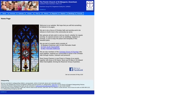 Screenshot of the The Parochial Church Council Of The Ecclesiastical Parish Of Downham With South Hanningfield And Ramsden Bellhouse website