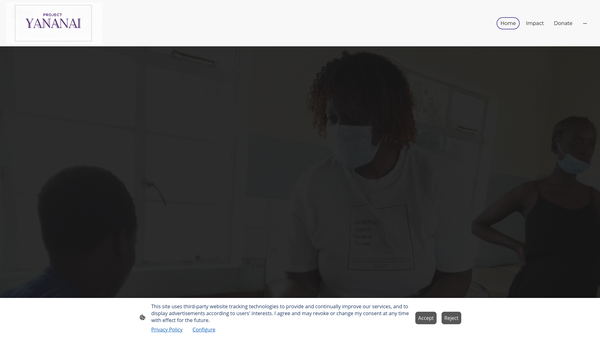 Screenshot of the Project Yananai website