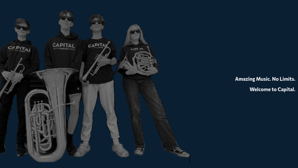 Screenshot of the Capital Youth Music website