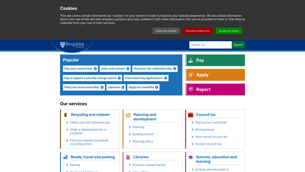 Screenshot of the Above & Beyond Aspirations Charity website