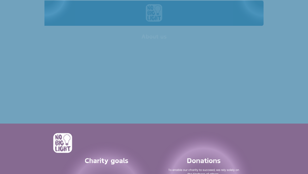 Screenshot of the No Big Light website
