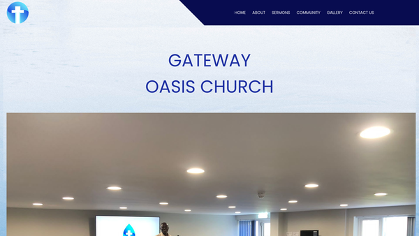 Screenshot of the Gateway Oasis Church website