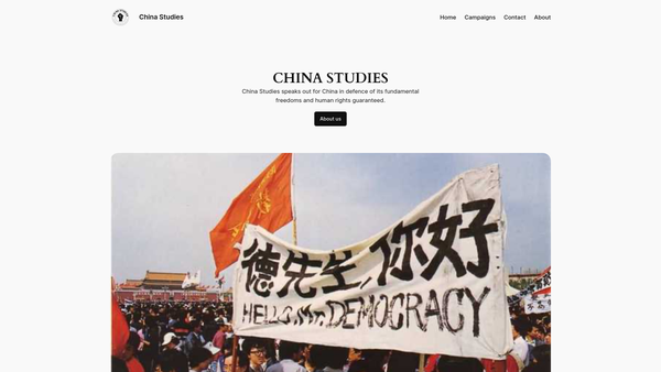 Screenshot of the China Studies website