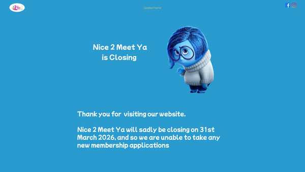 Screenshot of the Nice 2 Meet Ya website