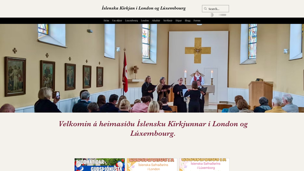 Screenshot of the The Icelandic Church In London website