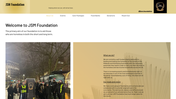 Screenshot of the Jsm Foundation website