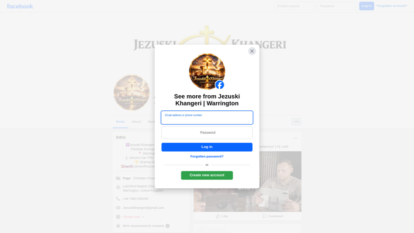 Screenshot of the Jezuski Khangeri website