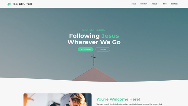 Screenshot of the Tlc Church Bristol website