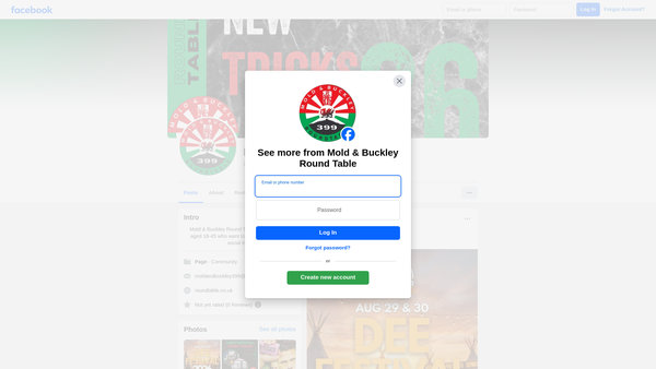 Screenshot of the Mold & Buckley Round Table Charitable Trust website