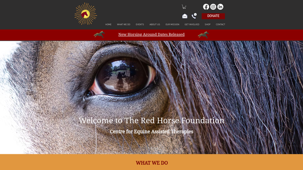 Screenshot of the Red Horse Foundation CIO website